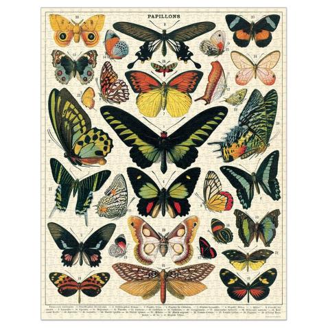 Puzzle Cavallini 1000 pçs 55X70cm Butterflies