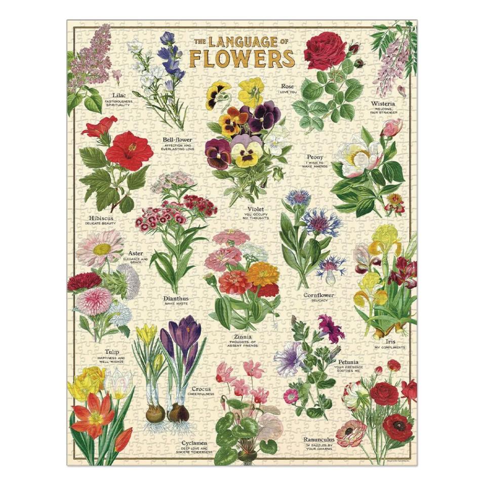 Puzzle Cavallini 1000 pçs 55X70cm Lang. of Flowers