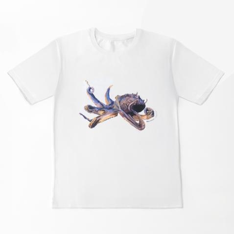 T-shirt Branca Orgânica| Polvo