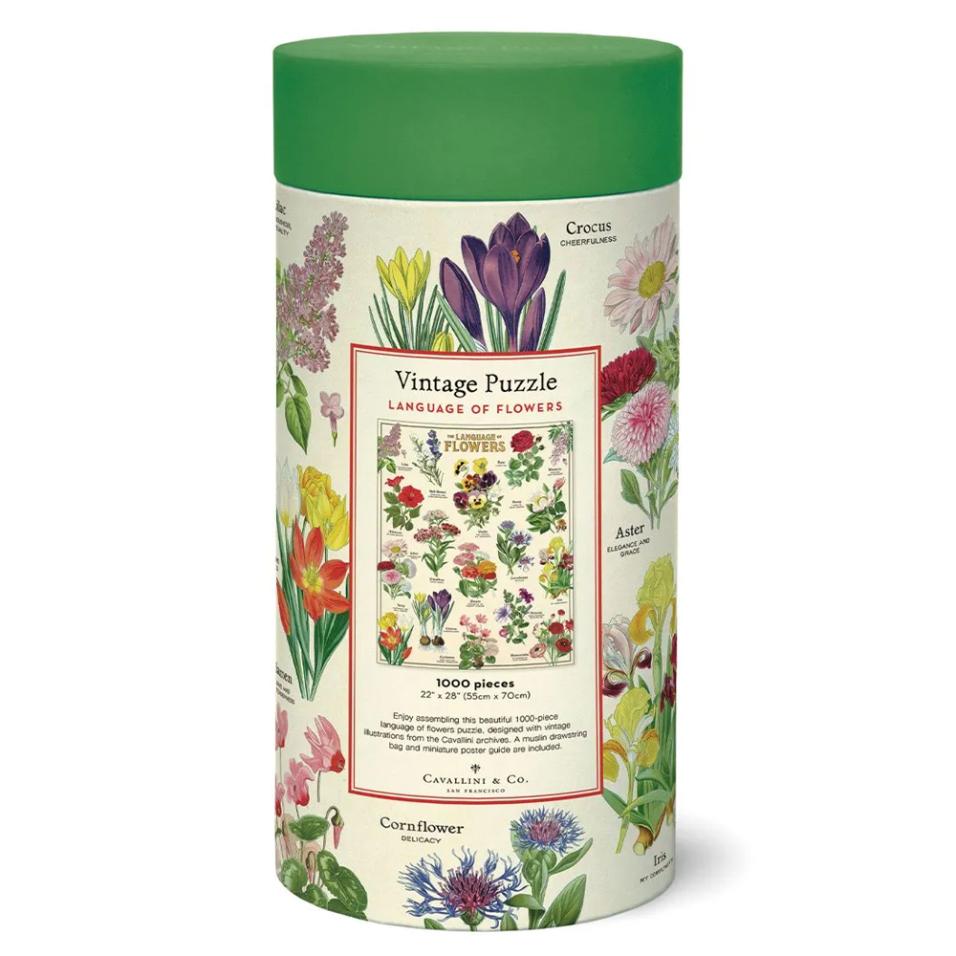 Puzzle Cavallini 1000 pçs 55X70cm Lang. of Flowers