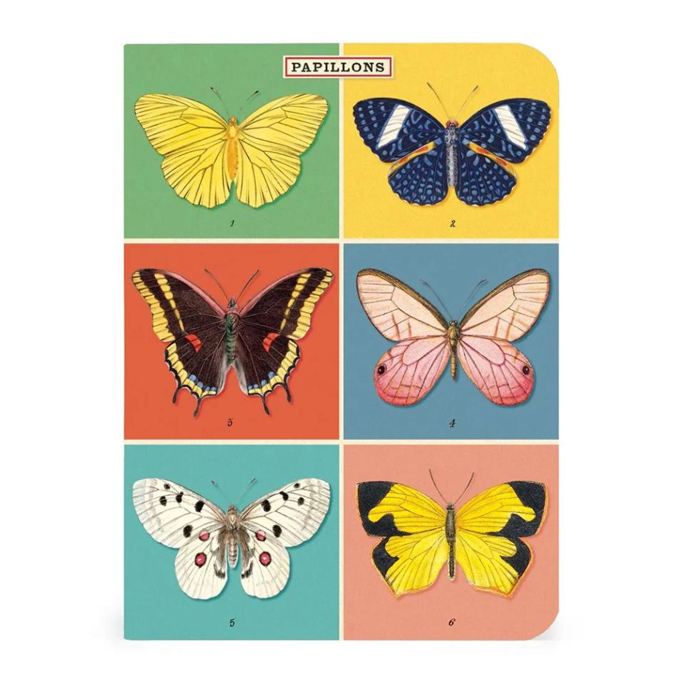 Mini caderno Cavallini 10x14cm c/3 Butterflies