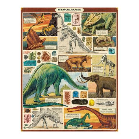 Puzzle Cavallini 1000 pçs 55X70cm Dinosaurs