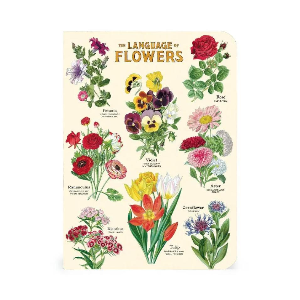 Mini caderno Cavallini 10x14cm c/3 Language of Flors