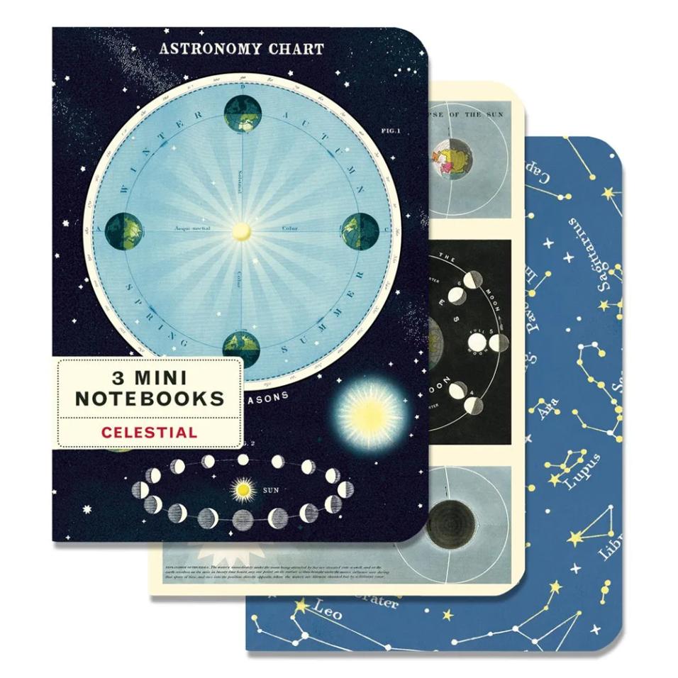 Mini caderno Cavallini 10x14cm c/3 Celestial