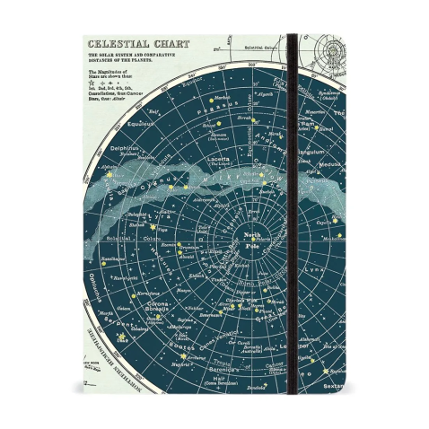 Caderno grande Cavallini 15x20cm Celestial