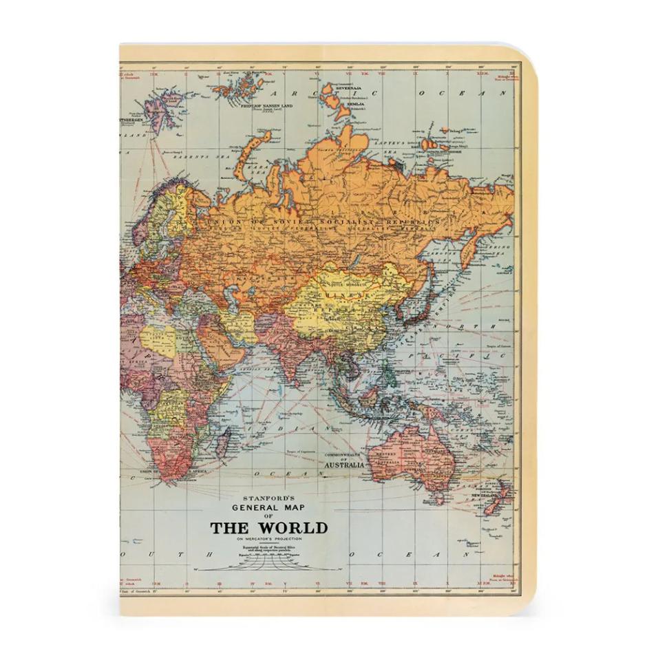 Mini caderno Cavallini 10x14cm c/3 V. World Maps