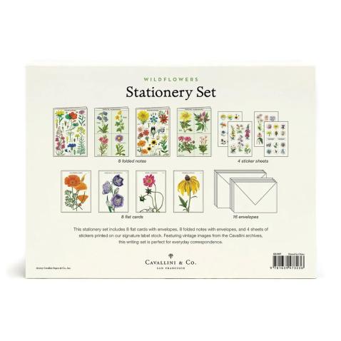 Set papelaria Cavallini Wildflowers