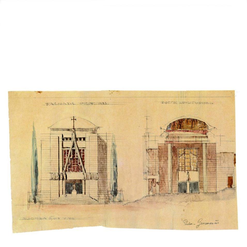 Litografia | Igreja da Penha, Guimarães (1930)