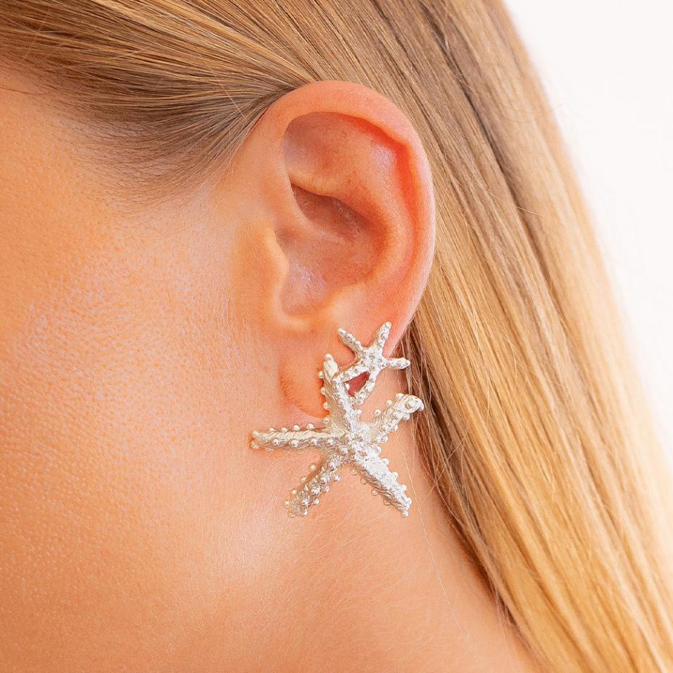 Ariel Silver Earring - Big Star | MJ.ARI.004.ER30