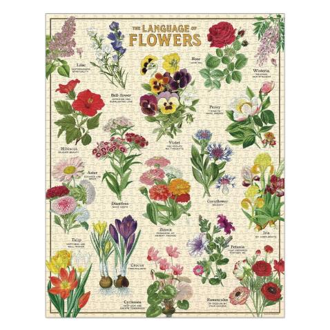 Puzzle Cavallini 1000 pçs 55X70cm Lang. of Flowers