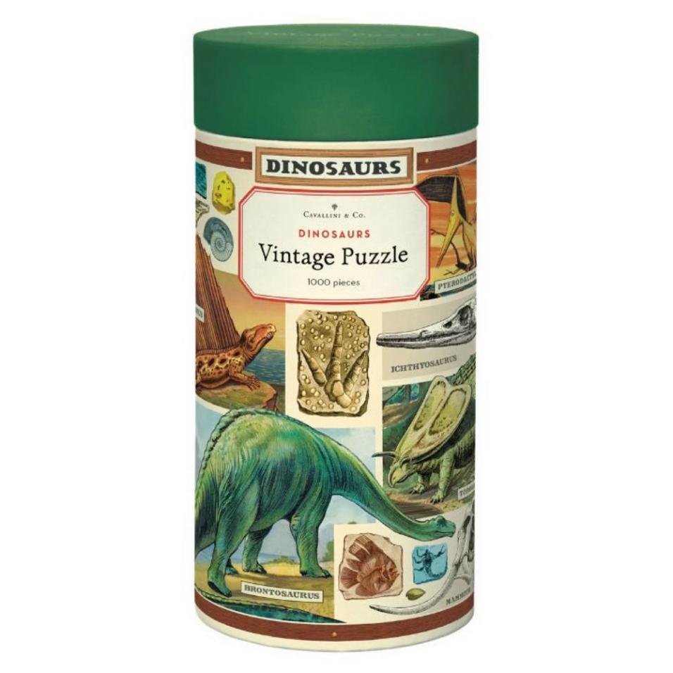 Puzzle Cavallini 1000 pçs 55X70cm Dinosaurs