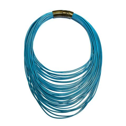 Colar Cascata | Azul/Dourado