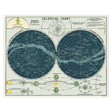 Puzzle Cavallini 1000 pçs 55X70cm Celestial