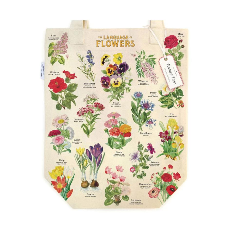 Tote Bag Cavallini 33x40.5cm Language of Flowers