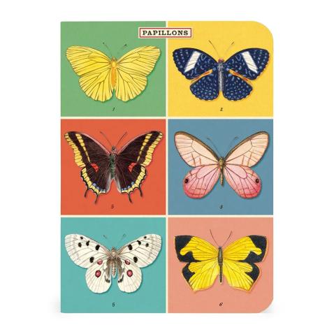 Mini caderno Cavallini 10x14cm c/3 Butterflies