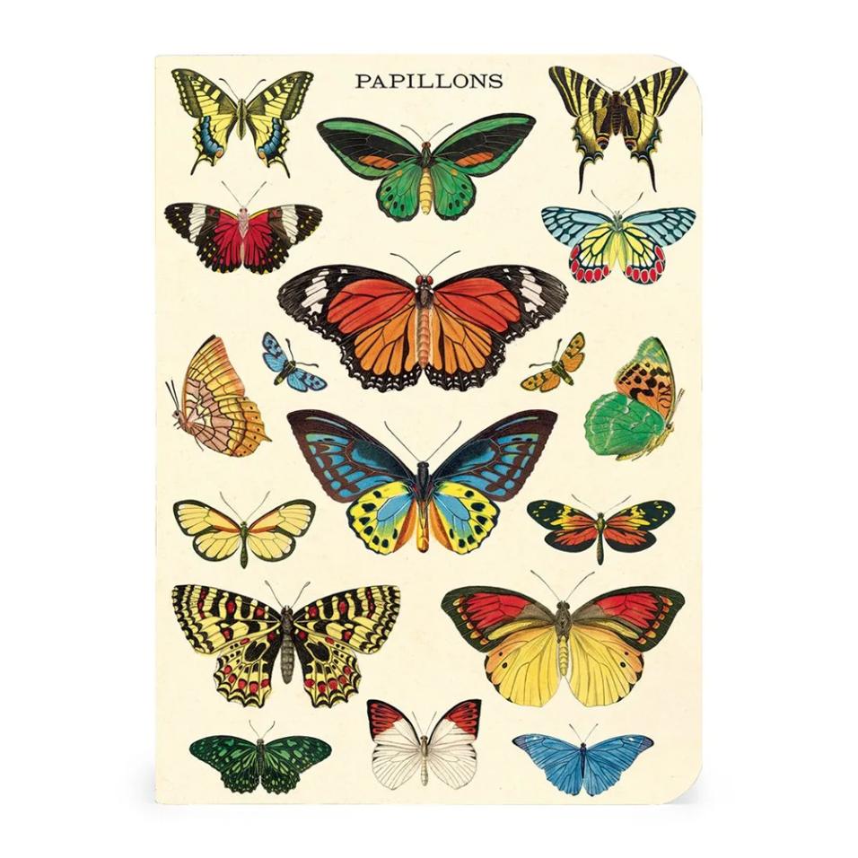 Mini caderno Cavallini 10x14cm c/3 Butterflies