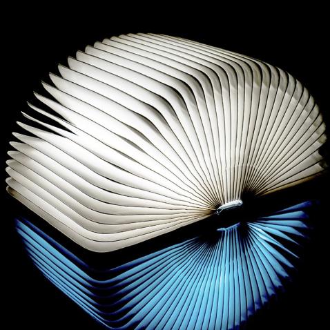 Candeeiro “Livro” HALO de Madeira - 4 cores LED
