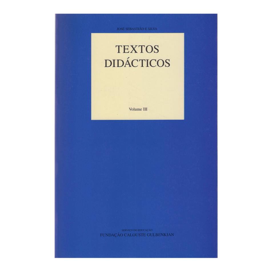 Textos Didáticos, Vol III