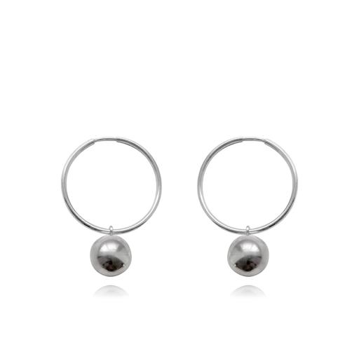 Bárbara Silver Hoops | MJ.BAR.004.BR32