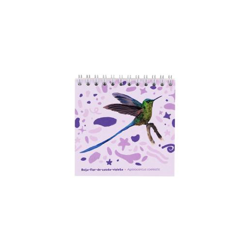 Bloco de argolas 10x10 | Beija-flor-de-cauda-viole