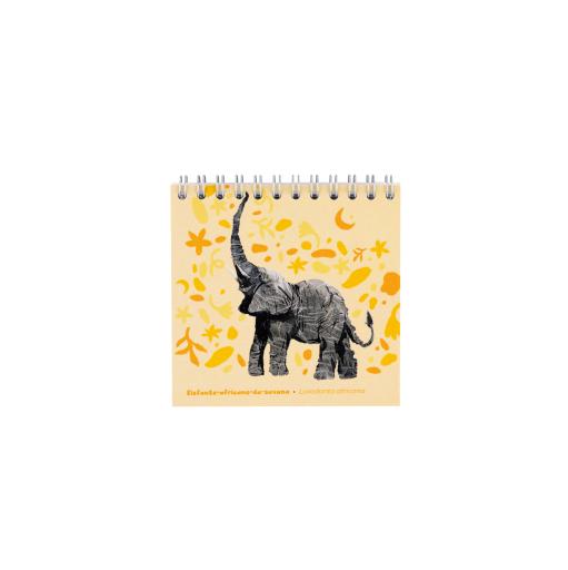 Bloco de argolas 10x10 | Elefante-africano-da-sava